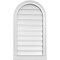 Ekena Millwork Round Top Surface Mount PVC Gable Vent: Functional, w/ 2"W x 2"P Brickmould Sill Frame, 18"W x 32"H GVPRT18X3203SF - alternate 1